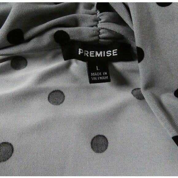 Premise Women's Large Sleeveless Tunic Blouse Polka Dots Stretchy - Picture 7 of 7